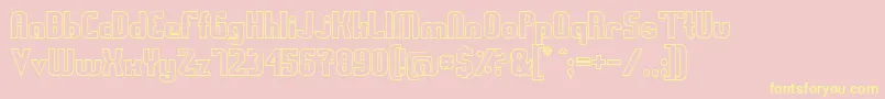 SwedenFunkisStraightoutlined Font – Yellow Fonts on Pink Background