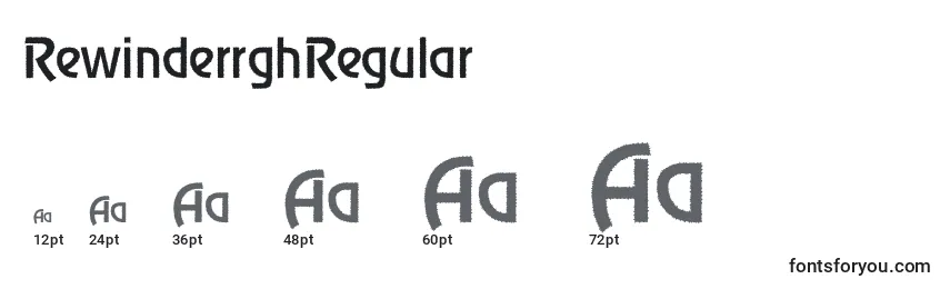 RewinderrghRegular Font Sizes