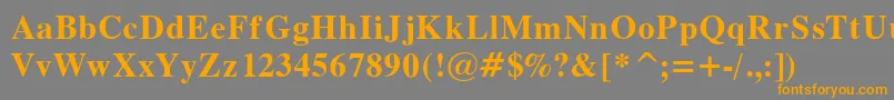 Dutch7 Font – Orange Fonts on Gray Background