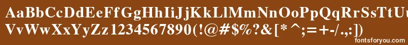 Dutch7 Font – White Fonts on Brown Background