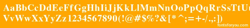 Dutch7 Font – White Fonts on Orange Background