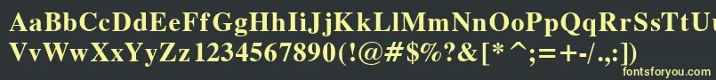 Dutch7 Font – Yellow Fonts on Black Background