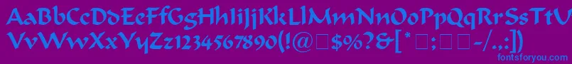 Lisätietoja Ondine-fontista Ondine-fontti – siniset fontit violetilla taustalla