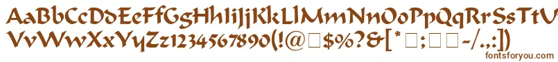 Шрифт Ondine – коричневые шрифты на белом фоне