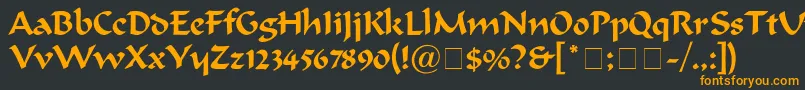 Ondine Font – Orange Fonts on Black Background