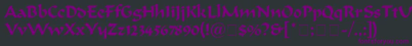 Ondine Font – Purple Fonts on Black Background