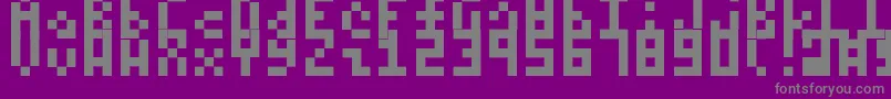 Itty Font – Gray Fonts on Purple Background