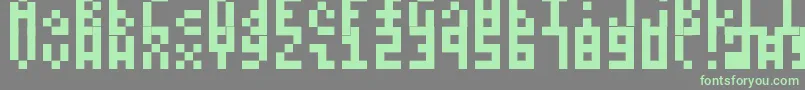 Fonte Itty – fontes verdes em um fundo cinza
