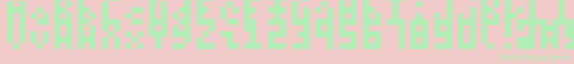 More about Itty Font Itty Font – Green Fonts on Pink Background