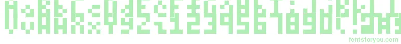 Czcionka Itty – zielone czcionki na białym tle