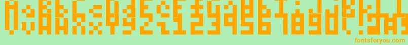 Подробнее о шрифте Itty Шрифт Itty – оранжевые шрифты на зелёном фоне