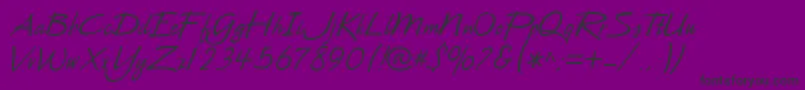 CacLeslie-Schriftart – Schwarze Schriften auf violettem Hintergrund