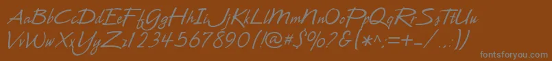 CacLeslie Font – Gray Fonts on Brown Background