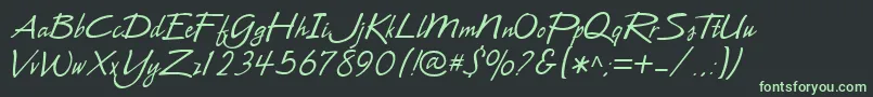 フォントCacLeslie – 黒い背景に緑の文字