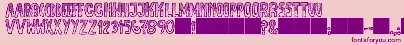 JmhEscamasWhiteTop Font – Purple Fonts on Pink Background