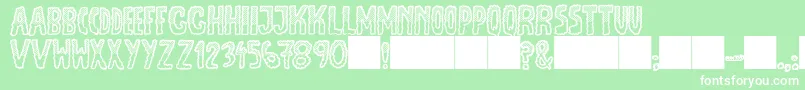 JmhEscamasWhiteTop Font – White Fonts on Green Background