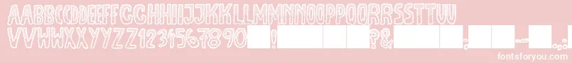 JmhEscamasWhiteTop Font – White Fonts on Pink Background