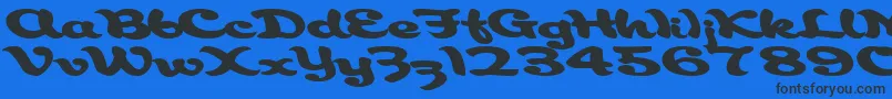 フォントAborigianlkite91Bold – 黒い文字の青い背景