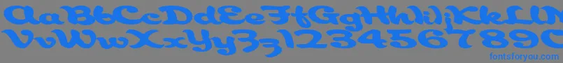 Aborigianlkite91Bold Font – Blue Fonts on Gray Background