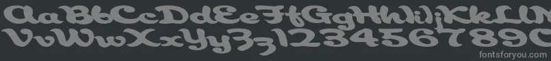 フォントAborigianlkite91Bold – 黒い背景に灰色の文字