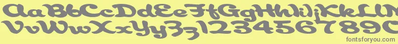 Aborigianlkite91Bold Font – Gray Fonts on Yellow Background