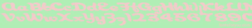 Aborigianlkite91Bold Font – Pink Fonts on Green Background