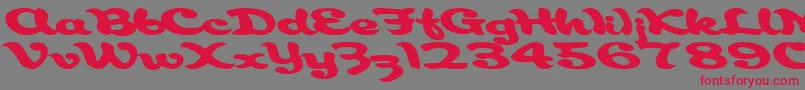 Aborigianlkite91Bold Font – Red Fonts on Gray Background