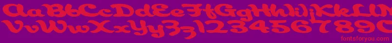Aborigianlkite91Bold Font – Red Fonts on Purple Background