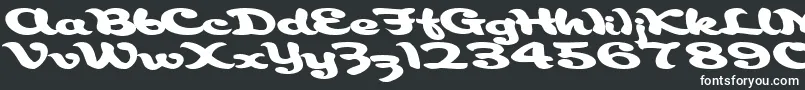 フォントAborigianlkite91Bold – 黒い背景に白い文字