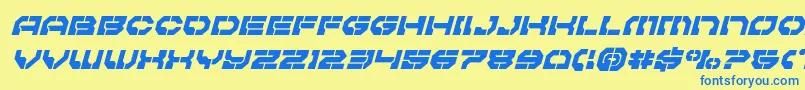 Pulsarclasssemicondital Font – Blue Fonts on Yellow Background