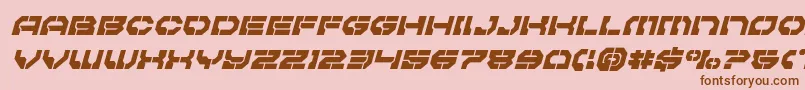 Pulsarclasssemicondital Font – Brown Fonts on Pink Background