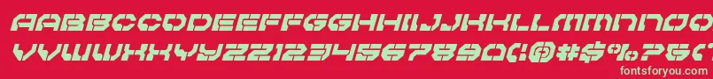 Pulsarclasssemicondital Font – Green Fonts on Red Background