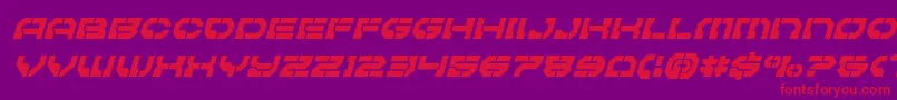 Pulsarclasssemicondital Font – Red Fonts on Purple Background