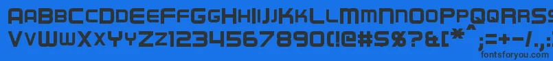 Regen Font – Black Fonts on Blue Background