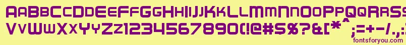 Regen Font – Purple Fonts on Yellow Background