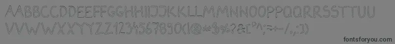 DarbogOutline Font – Black Fonts on Gray Background