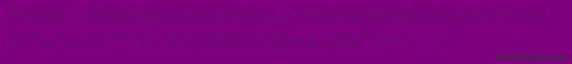 Fonte DarbogOutline – fontes pretas em um fundo violeta