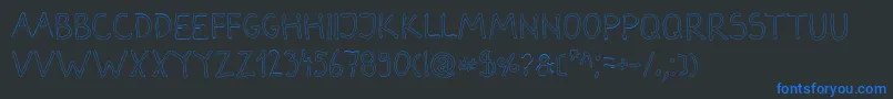 DarbogOutline Font – Blue Fonts on Black Background