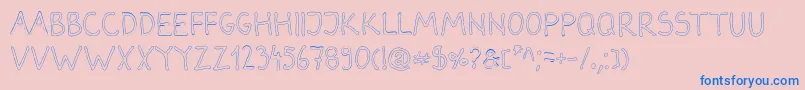 DarbogOutline Font – Blue Fonts on Pink Background