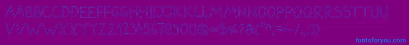 Шрифт DarbogOutline – синие шрифты на фиолетовом фоне