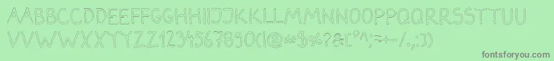 DarbogOutline-Schriftart – Graue Schriften auf grünem Hintergrund