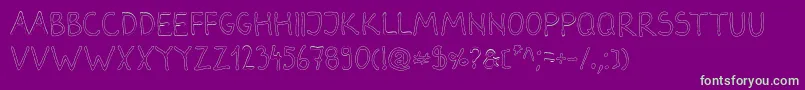 DarbogOutline Font – Green Fonts on Purple Background