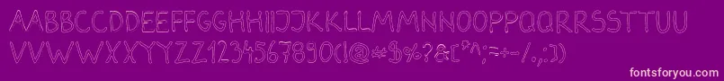 DarbogOutline Font – Pink Fonts on Purple Background