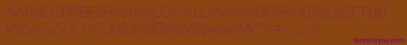 DarbogOutline Font – Purple Fonts on Brown Background
