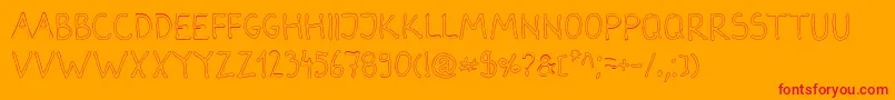 DarbogOutline Font – Red Fonts on Orange Background
