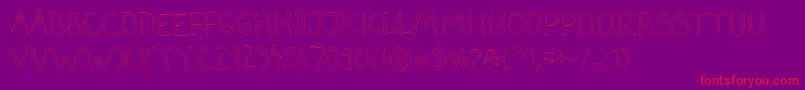 DarbogOutline-Schriftart – Rote Schriften auf violettem Hintergrund