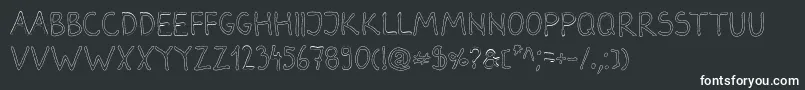 DarbogOutline Font – White Fonts on Black Background