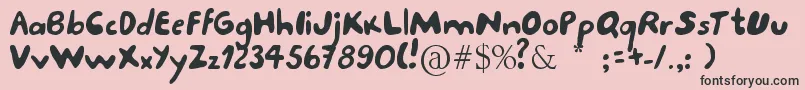 Porcupine Font – Black Fonts on Pink Background