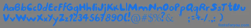 Porcupine Font – Blue Fonts on Gray Background