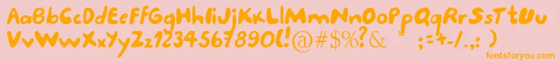 Porcupine Font – Orange Fonts on Pink Background